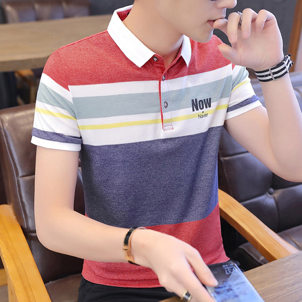 Tricou barbatesc model nou in trei culori cu inscription si nasturi