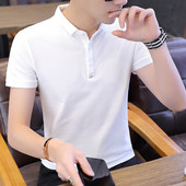 Tricou pentru bărbați de ultimă generație, în patru culori, cu nasturi