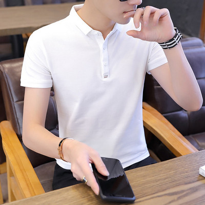 Tricou pentru bărbați de ultimă generație, în patru culori, cu nasturi