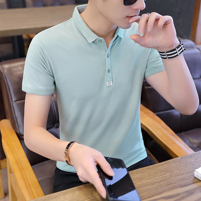 Tricou pentru bărbați de ultimă generație, în patru culori, cu nasturi