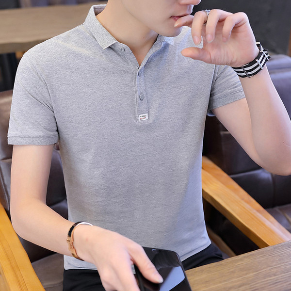 Tricou pentru bărbați de ultimă generație, în patru culori, cu nasturi