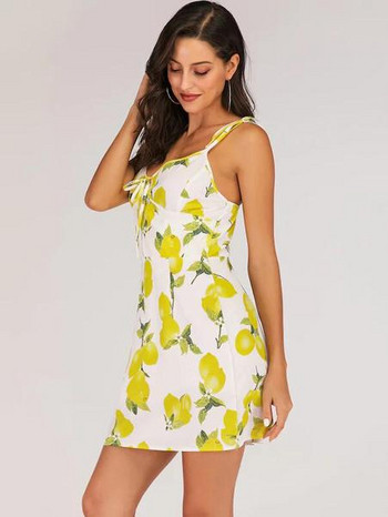 Rochie de vara de dama cu bretele subtiri