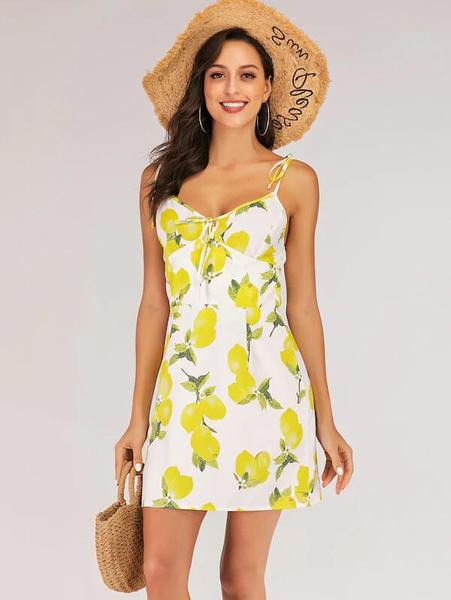 Rochie de vara de dama cu bretele subtiri