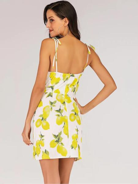 Rochie de vara de dama cu bretele subtiri