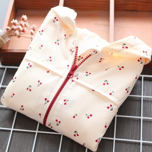 Geaca de copii model nou pentru fete cu fermoar alb