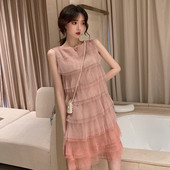 Rochie scurta de dama actuala in culoare irizata