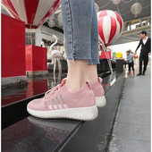 Μοντέρνα γυναικεία αθλτικά παπούτσια με κορδόνια  και επίπεδη σόλα σε τρία χρώματα