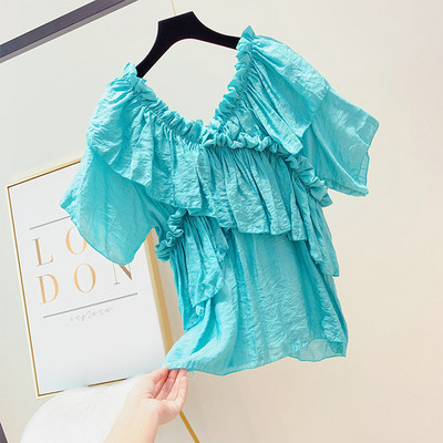 Bluză de damă modernă cu decolteu în V