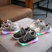 Tenisi casual pentru copii cu talpa luminoasa in trei culori