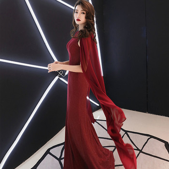 Rochie eleganta de dama de culoare rosie - model croiat