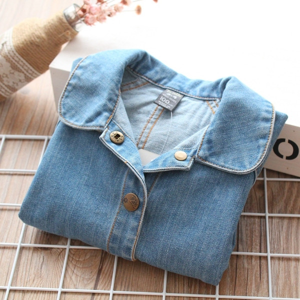 Jachetă de blugi pentru copii modernă pentru fete în albastru