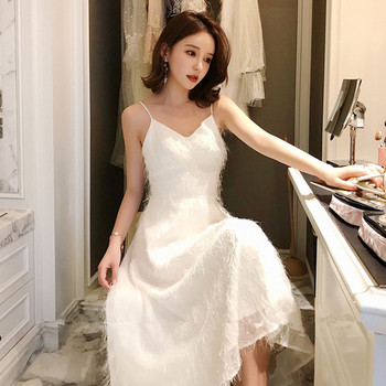 Rochie eleganta de dama cu bretele subtiri - model croiat