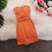 Rochie casual de dama cu centura fara bretele in trei culori