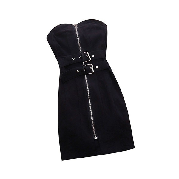 Rochie casual de dama cu centura fara bretele in trei culori