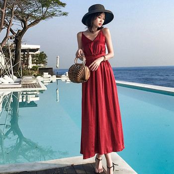 Rochie de dama eleganta - model croiat in rosu