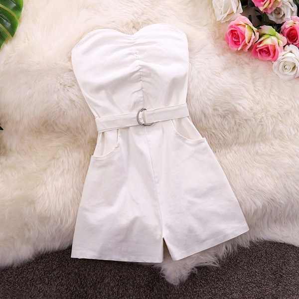 Salopeta de dama moderna cu curea si buzunar fara bretele