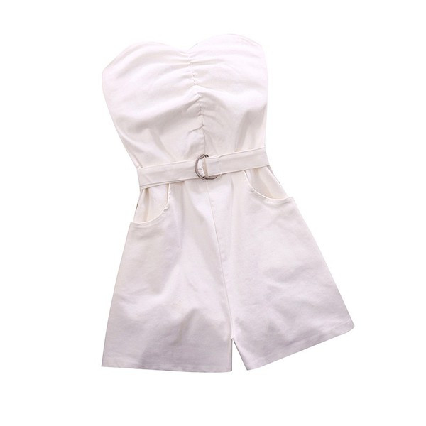 Salopeta de dama moderna cu curea si buzunar fara bretele