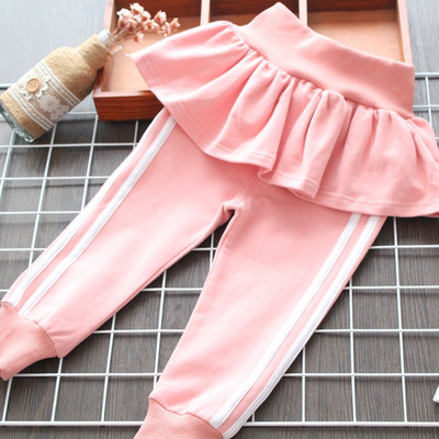 Pantaloni casual pentru copii pentru fete in gri, roz si albastru