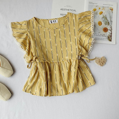 Maieu de damă în carouri cu decolteu O în patru culori