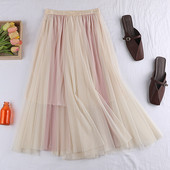 Fusta de dama moderna in mai multe culori cu tul