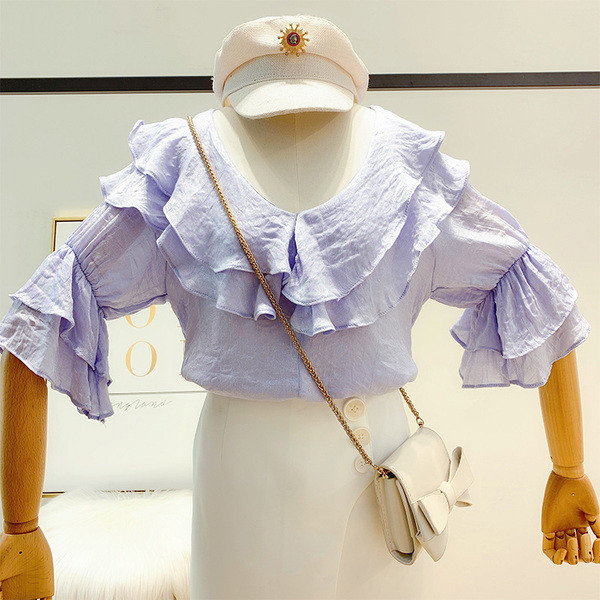 Bluză de damă modernă cu decolteu în V în mai multe culori