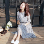 Rochie casual dama din dantela cu talie inalta