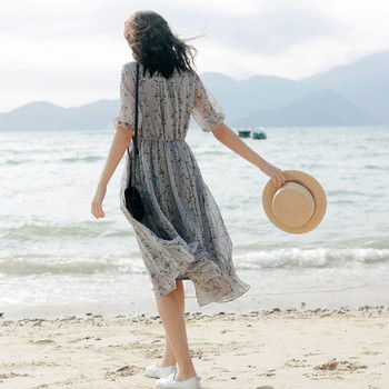 Rochie casual dama din dantela cu talie inalta