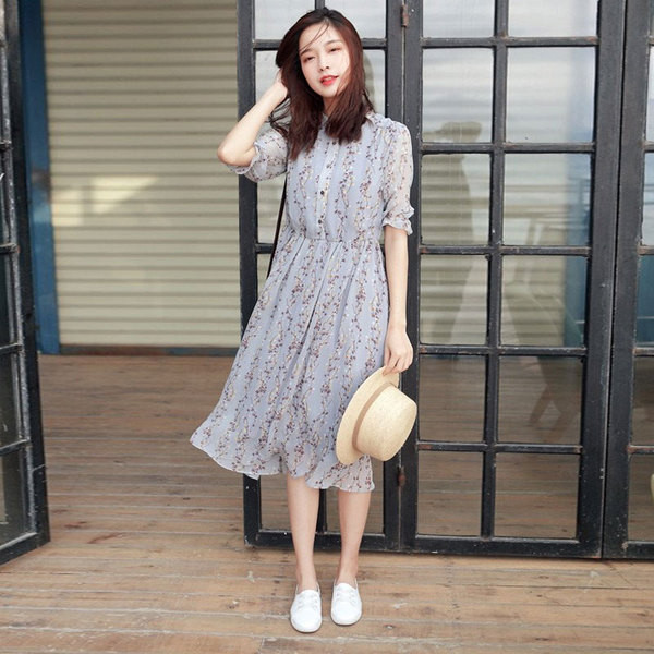 Rochie casual dama din dantela cu talie inalta