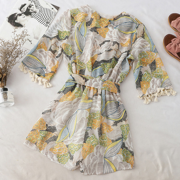 Színes női overall két színben övvel