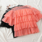 Bluză de damă modernă cu mâneci scurte în patru culori