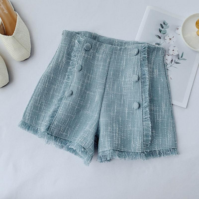 Pantaloni scurti moderni de dama cu talie inalta