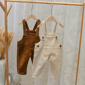 Model nou de salopeta copii pentru baieti cu bretele in doua culori
