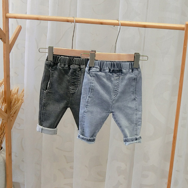 Blugi moderni pentru copii in negru si albastru pentru baieti