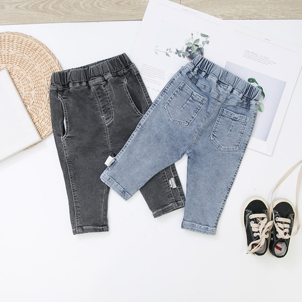 Blugi moderni pentru copii in negru si albastru pentru baieti