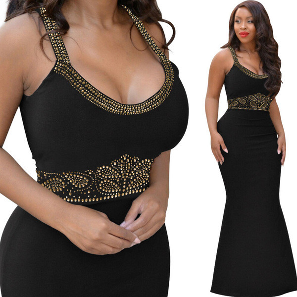 Стилна  дамска рокля с О-образно деколте в черен и бял цвят