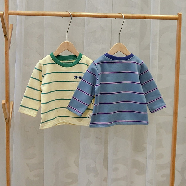 Bluza cu dungi pentru copii in albastru si galben pentru baieti