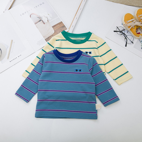 Bluza cu dungi pentru copii in albastru si galben pentru baieti