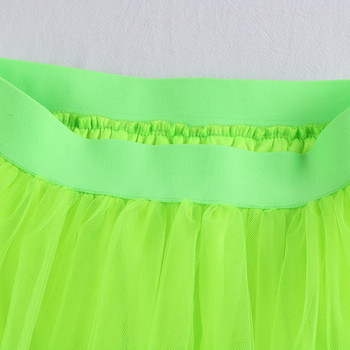 Fusta lunga de dama in doua culori cu tul