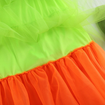 Fusta lunga de dama in doua culori cu tul