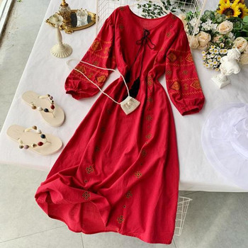 Rochie de dama cu maneci lungi si cravata