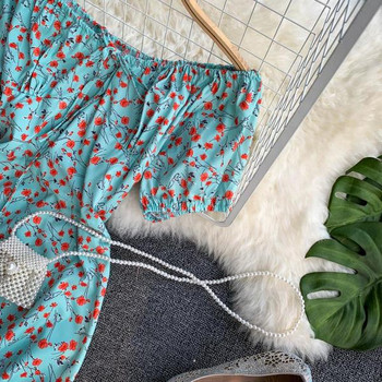 Rochie de dama cu umerii goi in albastru