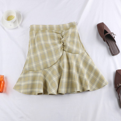 Fusta dama in carouri in model croiat in trei culori