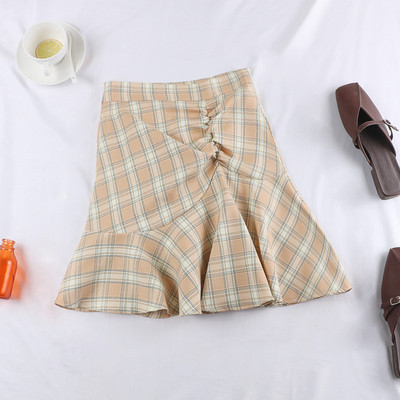 Fusta dama in carouri in model croiat in trei culori