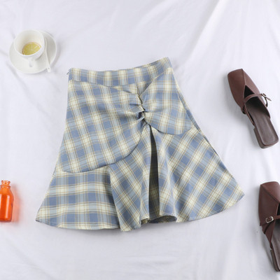 Fusta dama in carouri in model croiat in trei culori