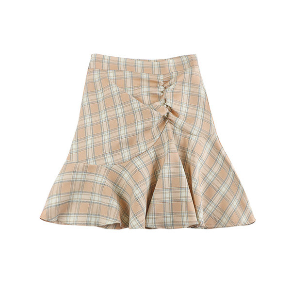 Fusta dama in carouri in model croiat in trei culori