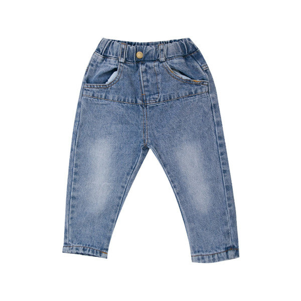 Blugi moderni pentru copii cu buzunare in negru si albastru pentru baieti