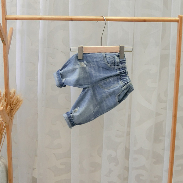 Pantaloni moderni pentru copii pentru baieti in albastru