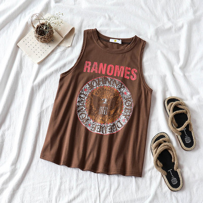 Maiou zilnic de damă în trei culori cu imprimeu