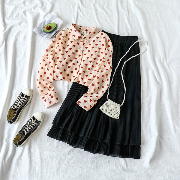 Fusta de dama moderna in alb si negru cu talie inalta