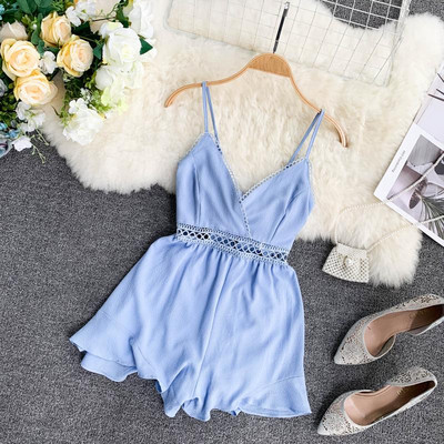 Salopeta scurta de dama cu bretele in trei culori